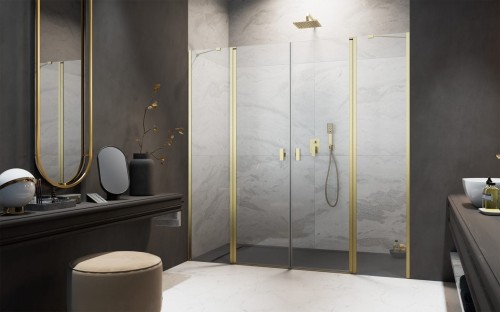 Drzwi prysznicowe Radaway Nes Brushed Gold DWD II