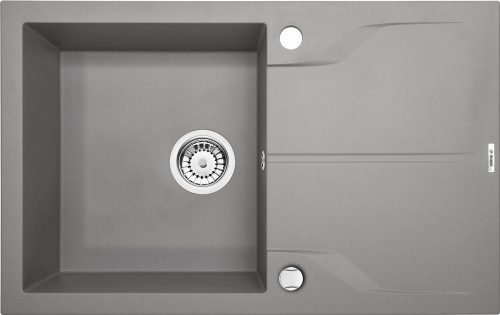 Zlewozmywak 1-komorowy z ociekaczem - szary metalik Andante Deante