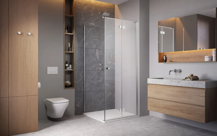 Kabina Radaway Essenza KDJ B 90x90x200 prawa, szkło przejrzyste