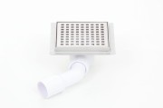 Wpust podłogowy z plastikowym syfonem Kesmet Point 15x15 cm z pokrywą