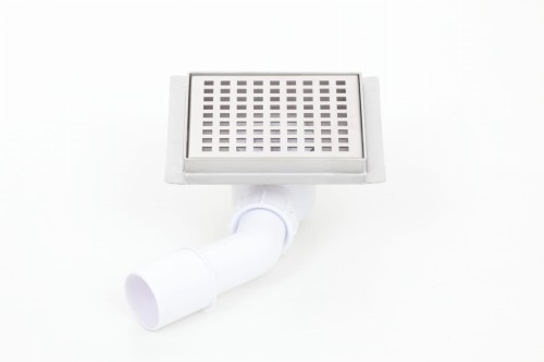 Wpust podłogowy z plastikowym syfonem Kesmet Point 15x15 cm z pokrywą