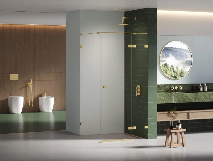 Kabina prysznicowa New Trendy Eventa Gold Shine prawa