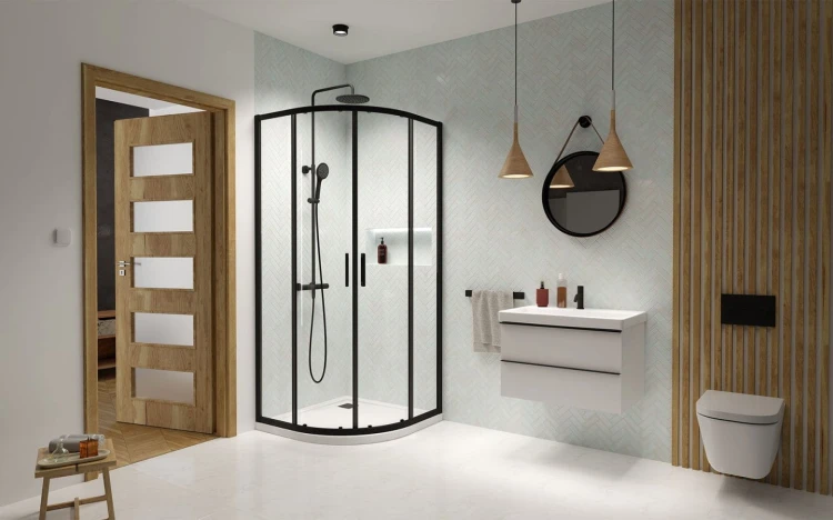 Kabina prysznicowa Radaway Premium Pro Black PDD 90x100x200 czarna