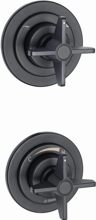 Bateria prysznicowa podtynkowa nero czarna Temisto Deante BQTN44P