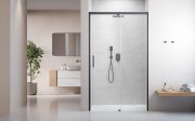 Drzwi prysznicowe Idea Brushed GunMetal DWJ Radaway prawe przejrzyste