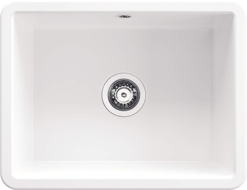 Zlewozmywak ceramiczny 1-komorowy biały Lumi Deante