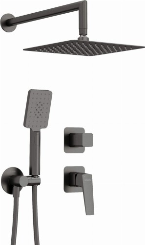 Zestaw prysznicowy podtynkowy titanium Blur Deante