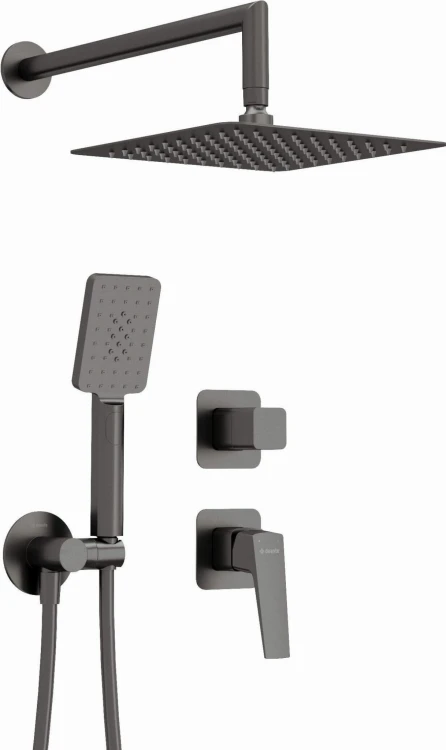 Zestaw prysznicowy podtynkowy titanium Blur Deante