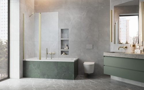 Parawan nawannowy Radaway Nes Brushed Gold PND II lewy