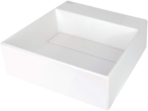 Umywalka granitowa nablatowa 40x40 z maskownicą Correo Deante