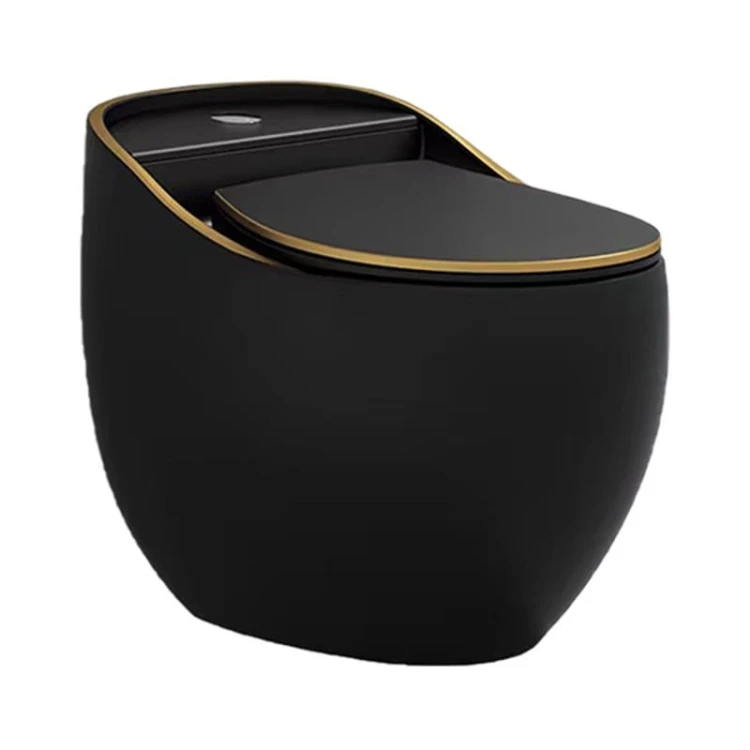 Kompakt WC SILIA RIM Black/Gold line Lavita