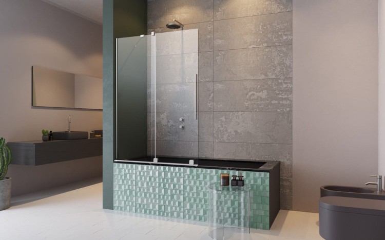 Parawan nawannowy Furo PND II 100x150 Radaway chrom lewy