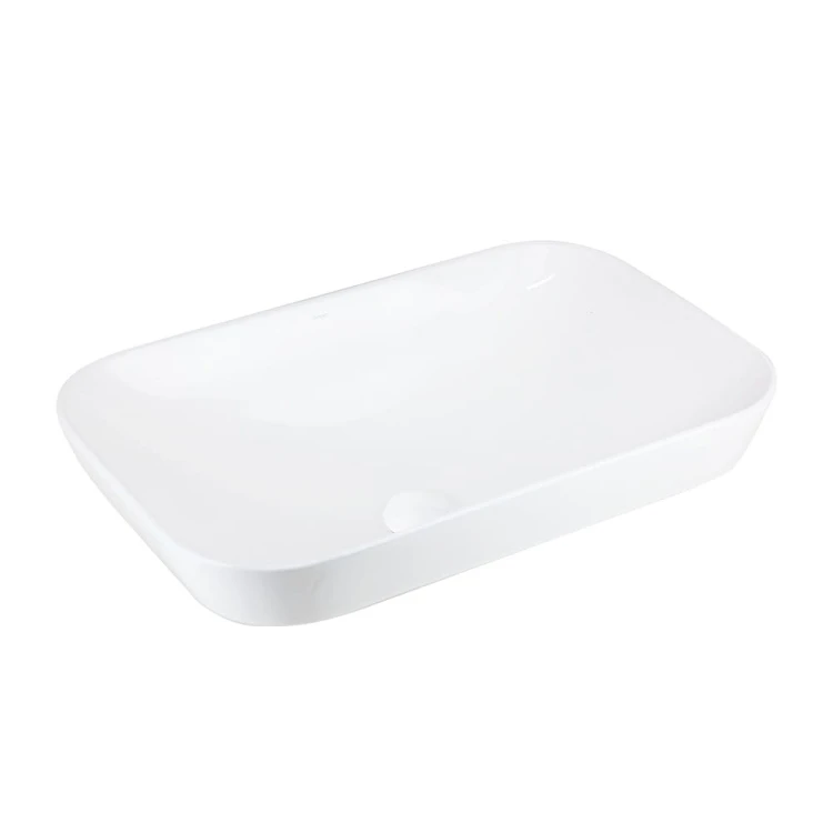 Umywalka nablatowa intero uc5580wh prostokątna 530x335x170 mm biały korek