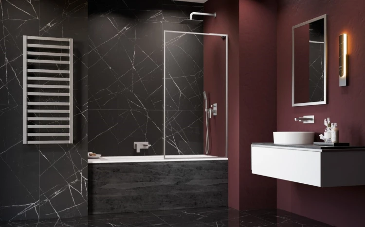 Parawan nawannowy Radaway Modo F SL Brushed Nickel PNJ II prawy