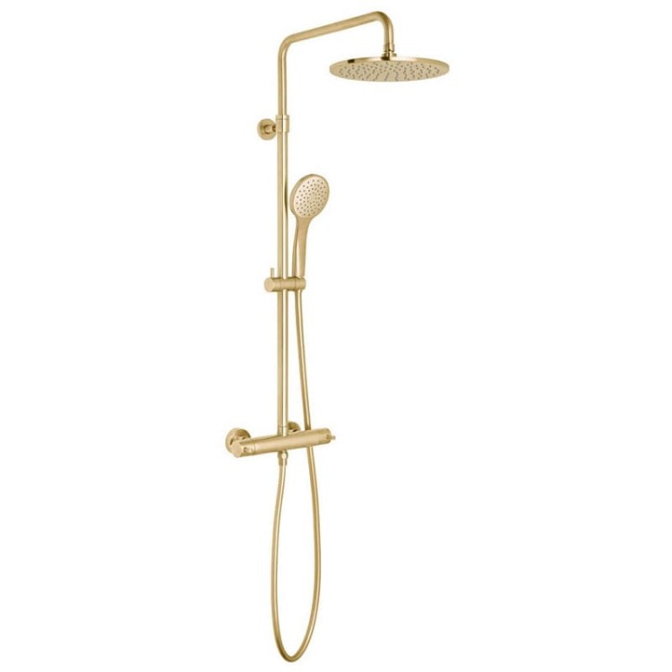 Deszczownia natryskowa z termostatem VADO złota szczotkowana