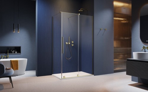 Kabina prysznicowa Furo Brushed Gold KDJ Radaway prawa