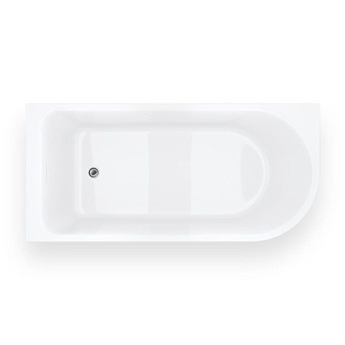 Wanna narożna invelia v220llch 160x75 cm montaż lewostrony korek klik klak chrom