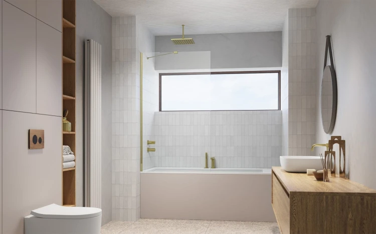 Parawan nawannowy Radaway Modo New Brushed Gold PNJ II