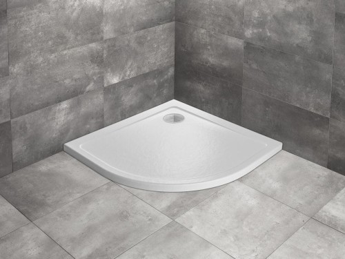 Brodzik półokrągły Radaway Doros A 90x90 Stone biały