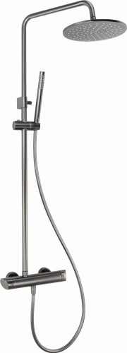 Deszczownia z baterią mieszaczową Deante Arnika Titanium NAC_D1QK