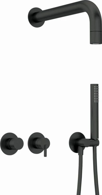 Zestaw prysznicowy podtynkowy nero czarny Silia Deante