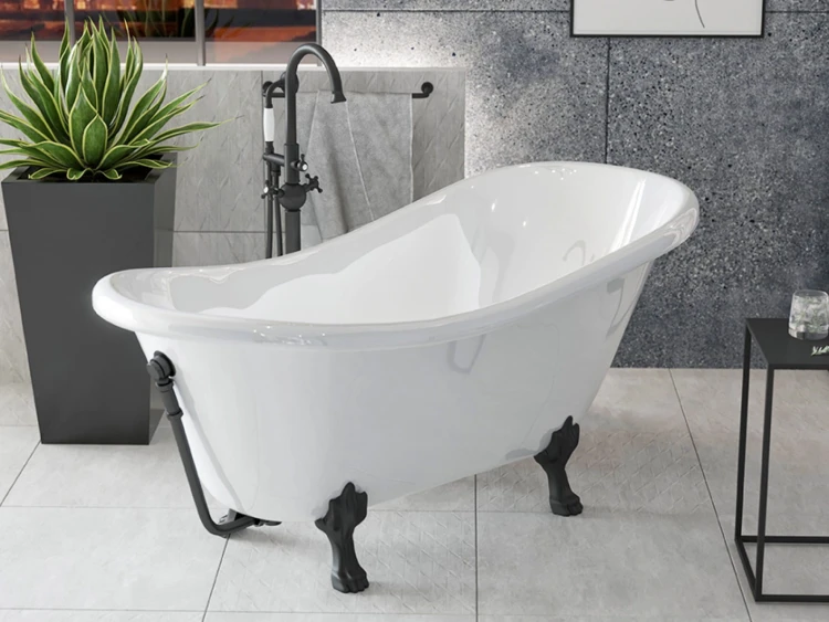 Wanna wolnostojąca Besco OTYLIA 170x77 cm łapy czarne