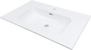 Umywalka ceramiczna wpuszczana biała 80x46 Tubo Deante