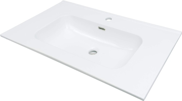 Umywalka ceramiczna wpuszczana biała 80x46 Tubo Deante