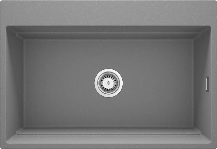 Zlewozmywak granitowy magnetyczny szary metalik Magnetic Deante