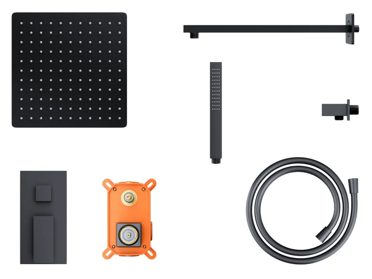 Prysznicowy zestaw podtynkowy corsan z01mbl czarny