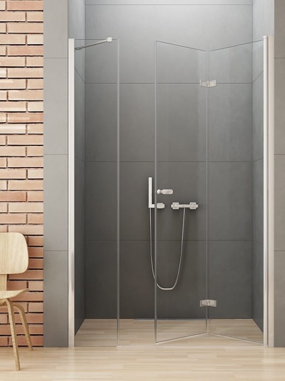 Drzwi prysznicowe składane New Trendy New Soleo Plus 120x195 prawe, szkło czyste