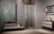 Drzwi prysznicowe Radaway Nes Brushed Gold DWB lewe