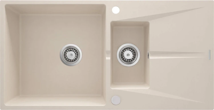 Zlewozmywak granitowy 1.5-komorowy z ociekaczem Corio Deante