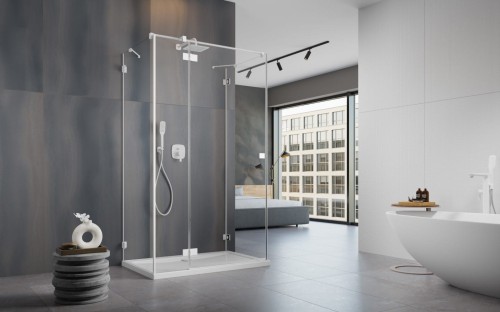 Kabina prysznicowa Essenza Pro White KDJ+S Radaway lewa biała