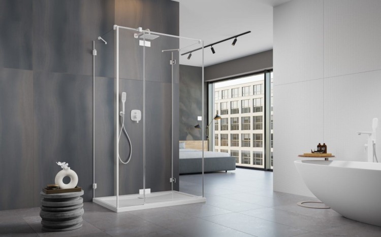 Kabina prysznicowa Essenza Pro White KDJ+S Radaway lewa biała