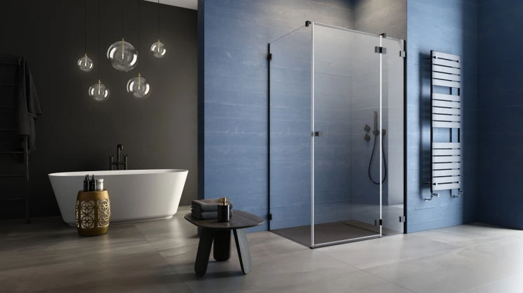 Kabina Radaway Essenza Pro Black KDJ 110x80x200 prawa przejrzysta