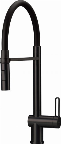 Bateria kuchenna z elastyczną wylewką czarna nero Magnetic Deante