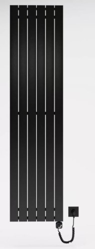 Grzejnik wodno-elektryczny Solis Elektro czarny mat 180x44,5 Luxrad