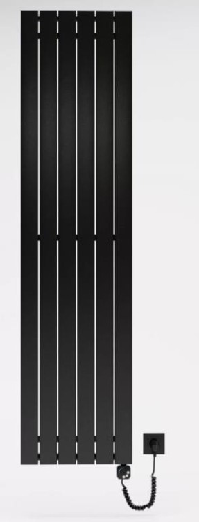 Grzejnik wodno-elektryczny Solis Elektro czarny mat 180x44,5 Luxrad