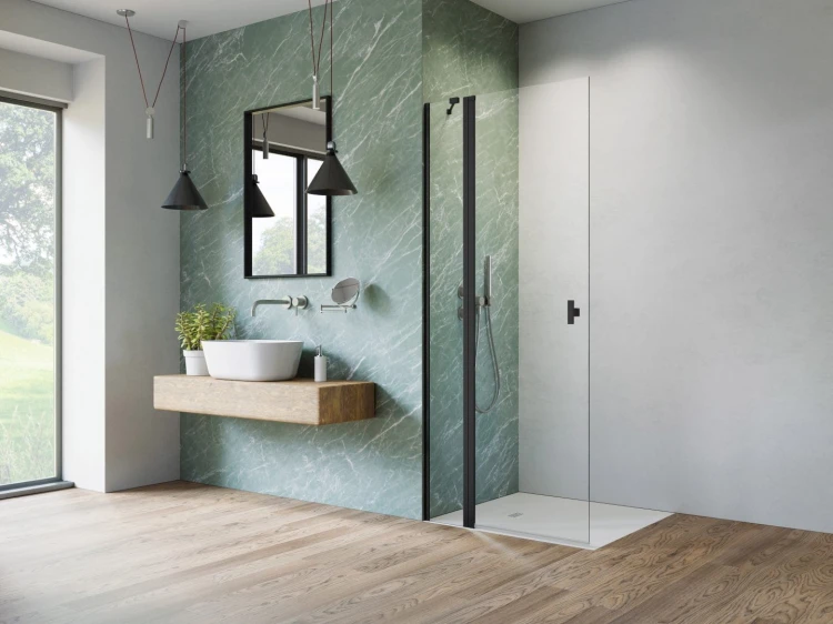 Kabina prysznicowa Radaway Nes Black Walk-in KDD II 100x200 lewa