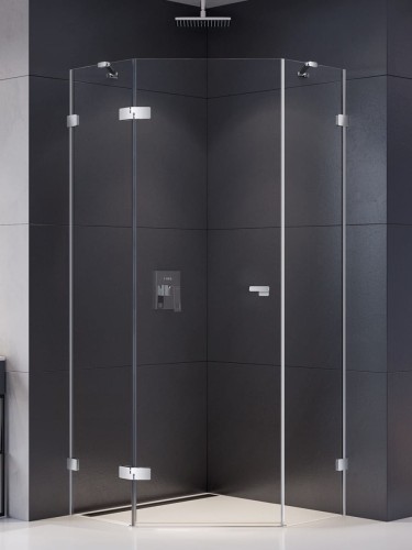 Kabina pięciokątna New Trendy Eventa 90x90x200 chrom lewa