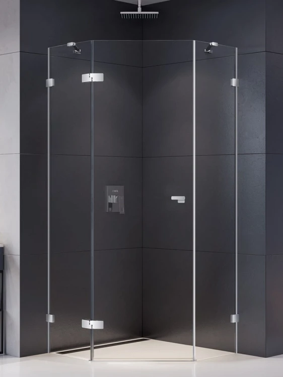 Kabina pięciokątna New Trendy Eventa 90x90x200 chrom lewa