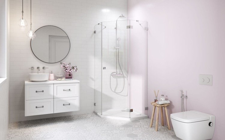 Kabina pięciokątna Radaway Essenza Pro PTJ 90x90x200 prawa przejrzysta