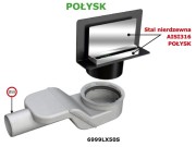 Ścienny odpływ prysznicowy Wally Bonomini chrom połysk