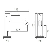 Bateria VADO ORIGINS umywalkowa złota szczotkowana