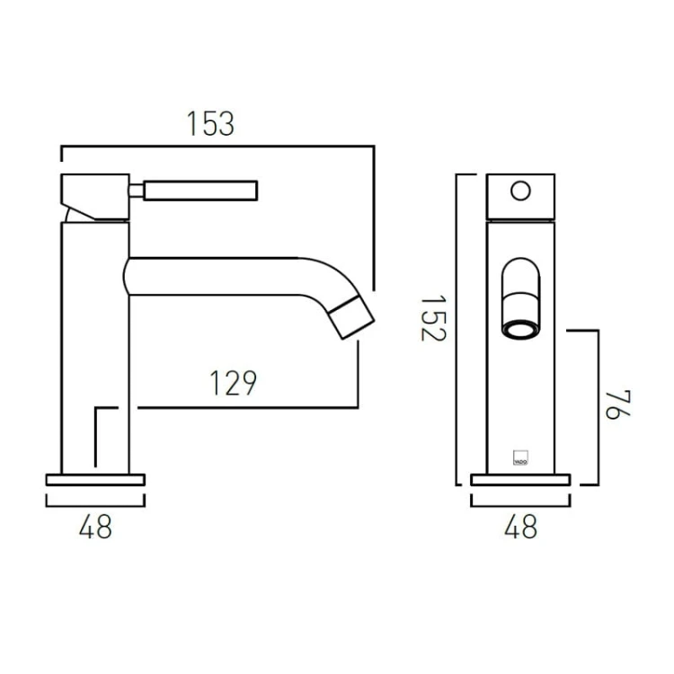 Bateria VADO ORIGINS umywalkowa złota szczotkowana