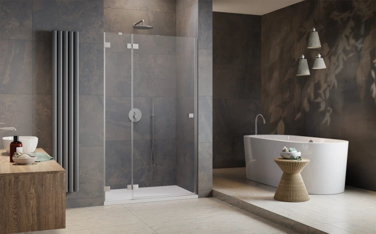 Drzwi prysznicowe Essenza Pro Brushed Nickel DWJ Radaway lewe nikiel