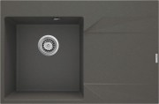 Zlewozmywak granitowy 1-komorowy prawy antracyt metalik Evora Deante