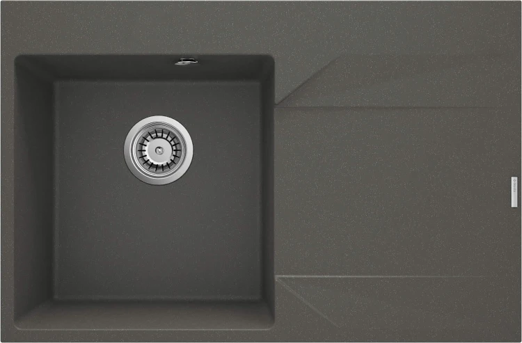 Zlewozmywak granitowy 1-komorowy prawy antracyt metalik Evora Deante