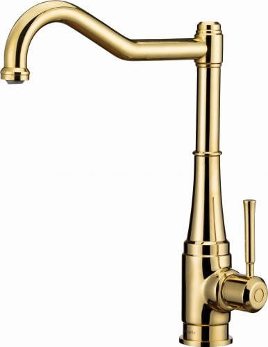 Bateria zlewozmywakowa stojąca z prostokątną wylewką Deante Tamizo gold BQT_Z63M